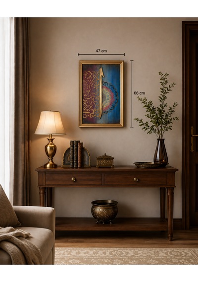 Hatlı Elif Filografi Tablo 44x66 Cm