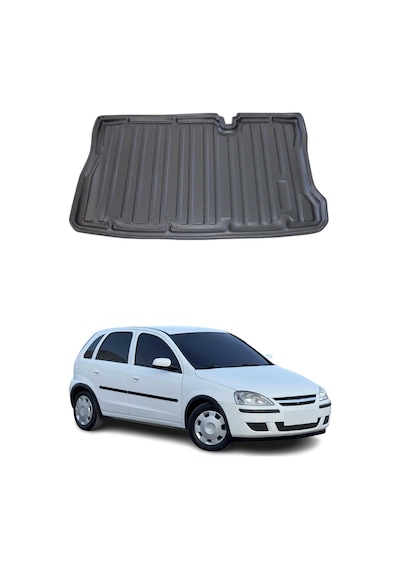 Opel Corsa C 2001-2006 Arası Uyumlu Araca Özel Kauçuk Tpe Bagaj Havuzu Siyah