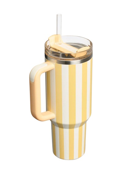 The Quencher H2.0 Flowstate Tumbler Pipetli Termos Butter Cabana Gloss 1.18 Litre Renksiz