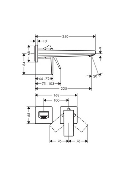 Hansgrohe Metropol Tek Kollu Lavabo Bataryası Gaga Cubuk Vol Krom 32526000