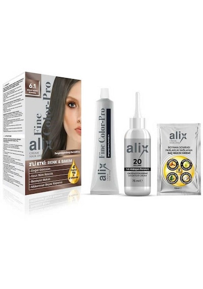 Alix Kit Saç Boyası 6.1 50 Ml Küllü Koyu Kumral
