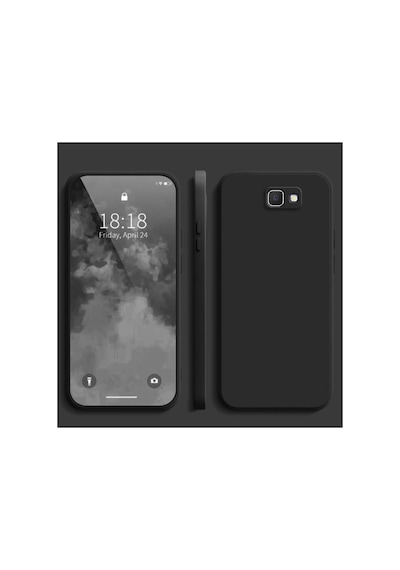 Fibaks Galaxy J7 Prime Uyumlu Kılıf Kamera Çıkıntılı Içi Kadife Lansman Yumuşak Dokulu Silikon Kapak