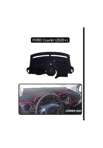 Ford Courier 2020 +torpido Koruma Halısı Siyah Kenar