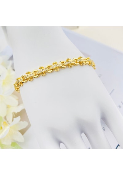 Kadın Bileklik T Model Bileklik Kararmaz Xuping Vip Seri 14 Ayar Gold 19cm Altın
