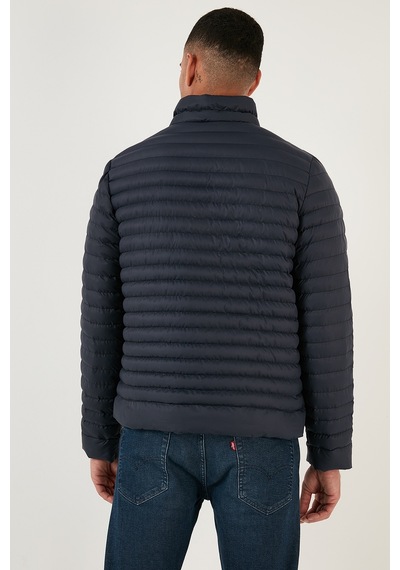 Buratti Su Itici Slim Fit Cepli Dik Yaka Şişme Erkek Mont 649010 Lacivert