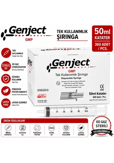 Genject 50 Ml Beslenme Enjektörü 360 Adet