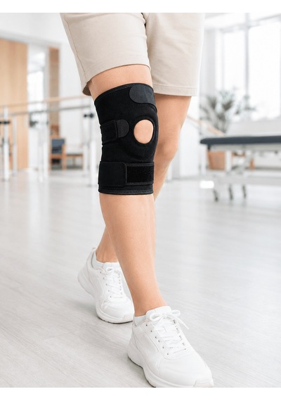 Kısa Ligamentli Dizlik Açık Diz Kapağı Ayarlanabilir Cırtlı Diz Tamamlayıcı Spor Dizlik Düz Renkli