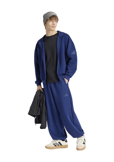 Adidas M Sl Fz Erkek Spor Eşofman Üstü - Ku8002 Mavi