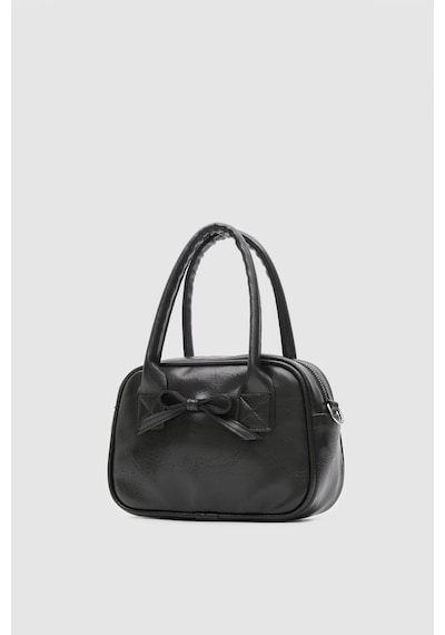 Shule Bags Perfect Kurdele Detaylı El Ve Çapraz Çanta Siyah Siyah