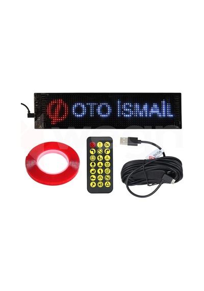 Wegna Ac01-026 Araç İçi Araba Işığı Led Ekran 16x64 9.2x37.4cm Aksesuar -