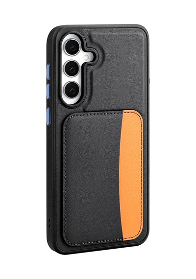 Zore Samsung Galaxy Uyumlu A56 Kılıf Kartlıklı Zore X-kart Silikon Kapak - Koyu Gri