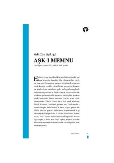 Aşkı Memnu - Halid Ziya Uşaklıgil - Turkuvaz