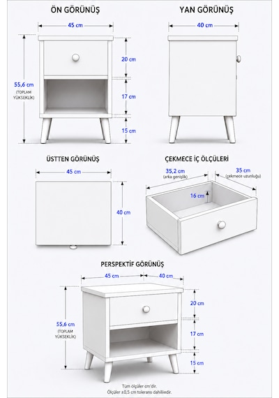 Yatak Odası Komodin Beyaz Ceviz Çekmeceli Minimalist Basic Ayaklı Ceviz - Beyaz Yatak Odası Komodin Beyaz Ceviz Çekmeceli Minimalist Basic Ayaklı Ceviz - Beyaz
