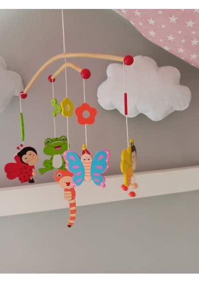 Balık Hediyelik Bebek Beşik Süsü Dönençe Organik Dekorasyon Montessori - 2003