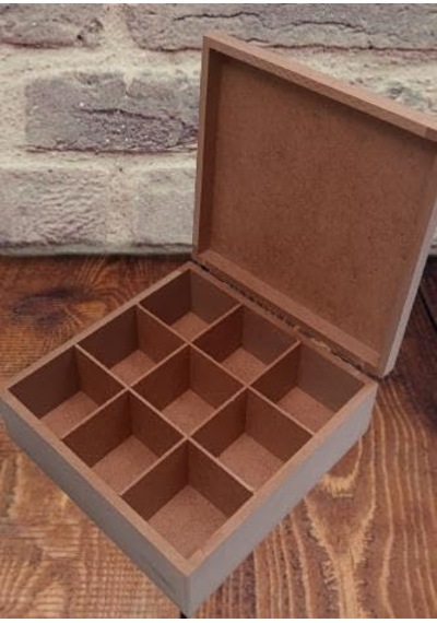 Tr Hobi 90022 Dekoratif Model Takı Kutusu Bölmeli Ahşap Ham Mdf El Yapımı