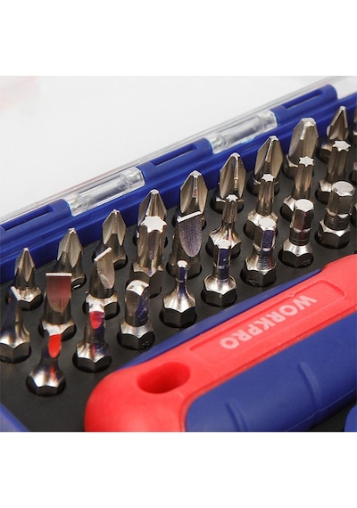 Workpro Wp200517 38 Parça Profesyonel Cr-v Cırcırlı Bits Tornavida Seti