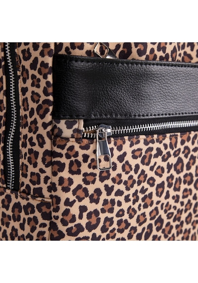 Bloominbag Earthy Leopard 13-14 İnç Laptop / Macbook Sırt Çantası Kahverengi - Sarı - Taba