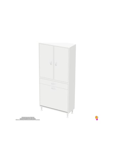 Modilayn Yeni Afra 80x173x32,5 Cm' Lik 1 Çekmece, 2 Göz Sepet, 2 Kapak, 8 Raf Dar Alan Banyo Dolabı Beyaz Modilayn Yeni Afra 80x173x32,5 Cm' Lik 1 Çekmece, 2 Göz Sepet, 2 Kapak, 8 Raf Dar Alan Banyo Dolabı Beyaz