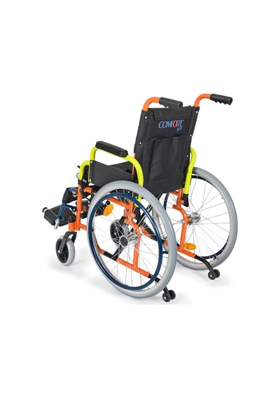 Çocuk Tekerlekli Sandalye 35 Cm Oturum, Kompakt Çelik Şase, Güvenlikli Dm-312 Kids