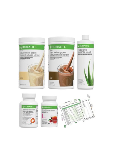 Shake Çikolata+vanilya + Ahududu Çay + Aloe Vera + Thermo Complete