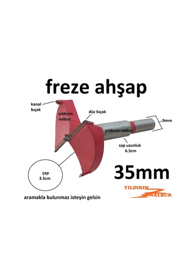 35 Mm Freze Mobilya Menteşe Yuva Açma Freze Bıçak Samet