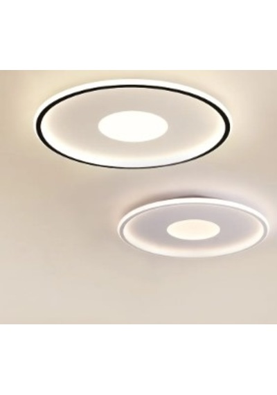 Siyah Ø40 cm Yuvarlak 3000K Sarı Işık Led Tavan Lambası