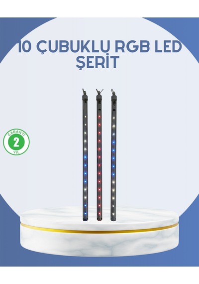 Muratech Dış Me Led Kayan Yıldız Işığı 10 Çubuk Aydınlatma Yılbaşı
