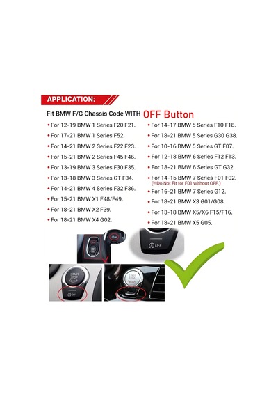 Bmw Kristal Cam Start Stop Butpn Kapağı E60 E90 E87 X3 X5