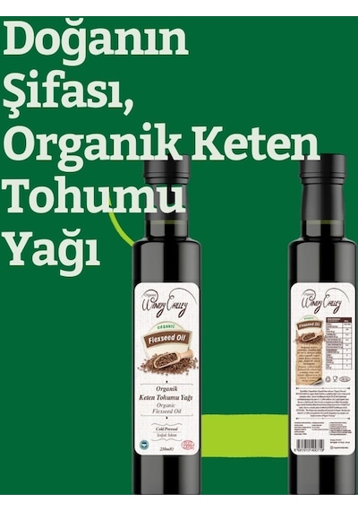 Organic Windy Valley Organik Soğuk Sıkım Keten Tohumu Yağı 250 ML