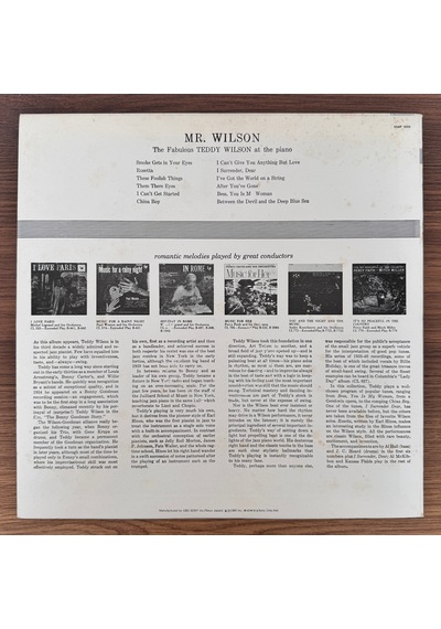 Teddy Wilson Mr. Wilson The Fabulous Teddy Wilson At The Piano