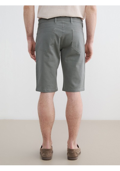 Lcwaıkıkı Classic Gri Slim Fit Gabardin Erkek Şort