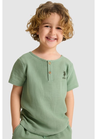 U.s. Polo Assn. Erkek Çocuk Çağla Pijama Takım 50327343-vr016 Cagla