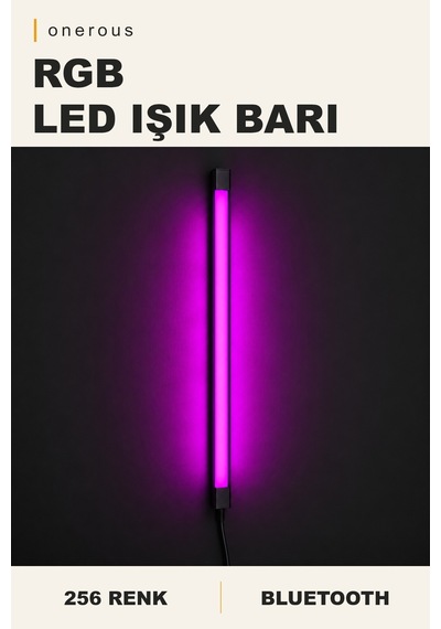 Onerous Rgb Led Led Işık, Bluetooth, 256 Renk Çok Renkli