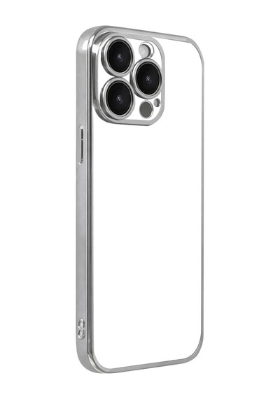 Apple Uyumlu iPhone 15 Pro Max Uyumlu Lensli Silikon - Gümüş
