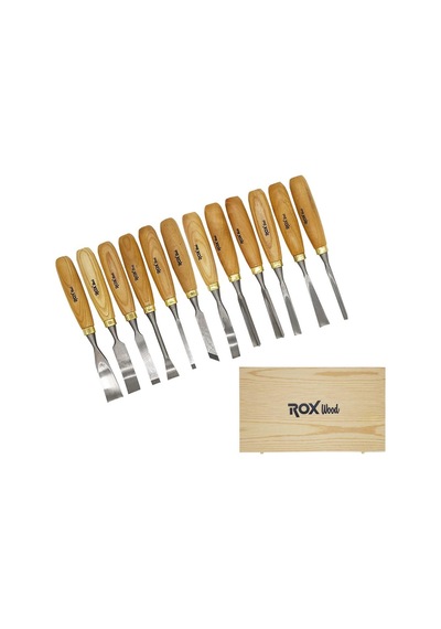 Rox Wood 9097 Ahşap Oyma Iskarpela Seti 12 Parça Ahşap Kutulu