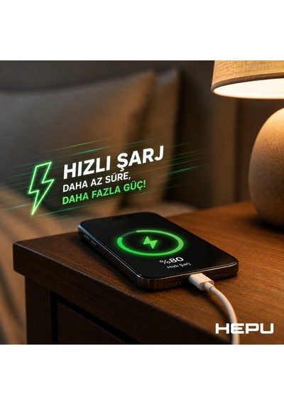 Hp-nyk001 Nova Series Type-c To Lightning 27w Hızlı Şarj Ve Veri Transfer Kablosu 1 Metre İphone Uyumlu Aşırı Akım Korumalı Beyaz