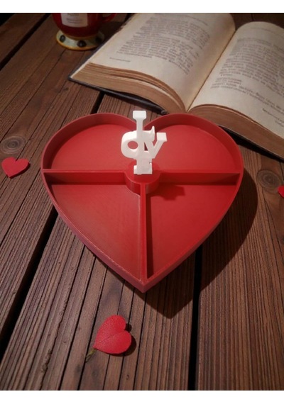 Dekoratif Çerezlik Love Aşk Yazılı Kırmızı - Beyaz
