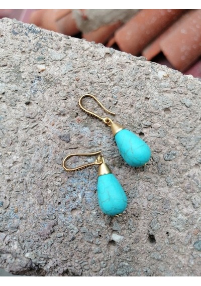 Boncuk Ay Küpe Şık Hediye Model 783554 Çok Renkli