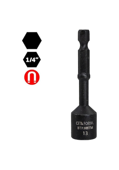 Ceta Form 13 X 65 Mm Darbeli Manyetik Lokma Uç Bt/1365tm