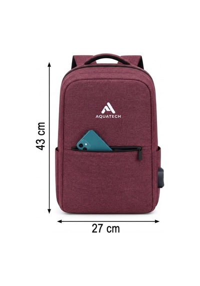 Tcx Bordo Laptop Sırt Çantası, Bilgisayar Korumalı İç Bölmeli Notebook Çantası, Organizer Cepli Ve Usb Şarj Portlu 01
