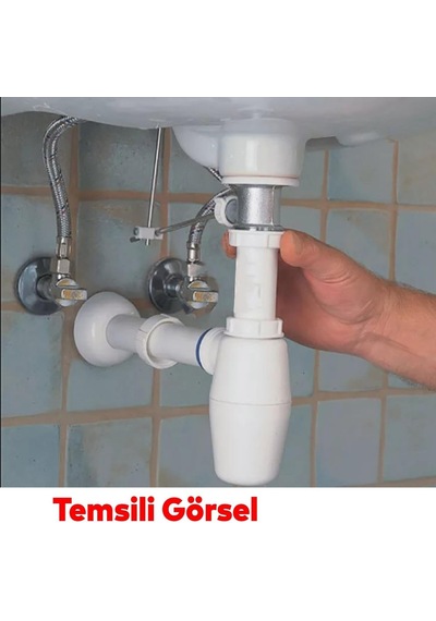 Sifon Körüklü Sökülebilir Tas'lı Temizlenebilir Mutfak Banyo Mutfak Lavabo Taşı Gider Borusu Plastik 38 Cm Diğer