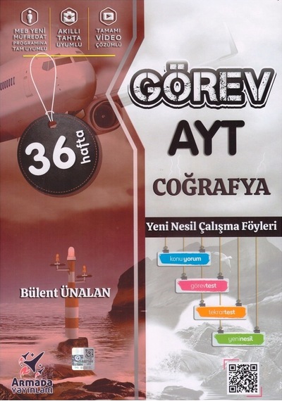YKS AYT Coğrafya Yeni Nesil Çalışma Föyleri 36 Hafta  -  Bülent Ünalan  -  Armada Yayınları