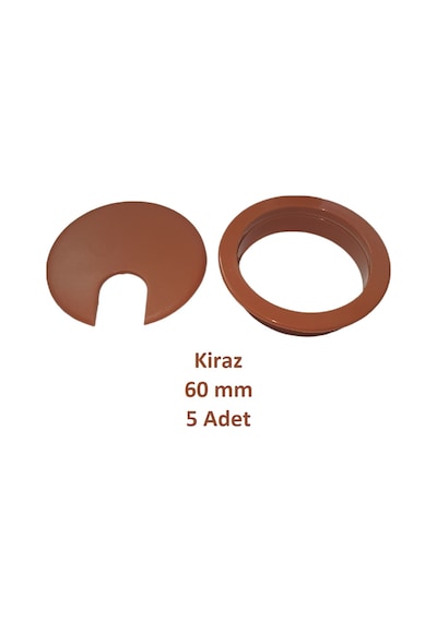 Masa Üstü Kablo Kanalı Deliği Kapağı, Kiraz, Masa Kapağı, 6 Cm, 5 Adet