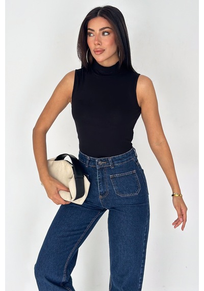Noa & Noa Kadın Kolsuz Boğazlı Basic Body Sleek Core SIYAH Noa & Noa Kadın Kolsuz Boğazlı Basic Body Sleek Core SIYAH