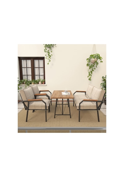 Mygusi Hayal Balkon, Cafe, Metal Kanepe Koltuk Takımı , Bahçe Mobilyası, 2+1+1 + 70x110 Masalı Krem Mygusi Hayal Balkon, Cafe, Metal Kanepe Koltuk Takımı , Bahçe Mobilyası, 2+1+1 + 70x110 Masalı Krem