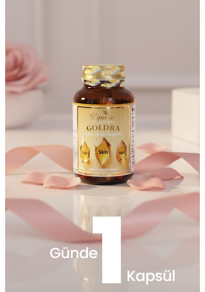 Kiperin Goldra Cilt, Saç Ve Tırnak Biotin, Keratin, Üzüm Çekirdeği, Hyaluronik Asit 30 Kapsül