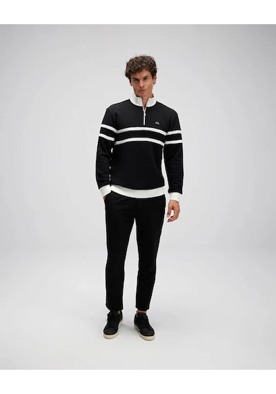 Ellesse Yarım Fermuarlı Siyah Erkek Sweatshirt Em619 Siyah