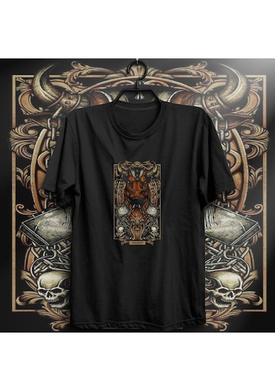 Stoned&Fame Boğa Burcu Baskılı T-shirt SIYAH