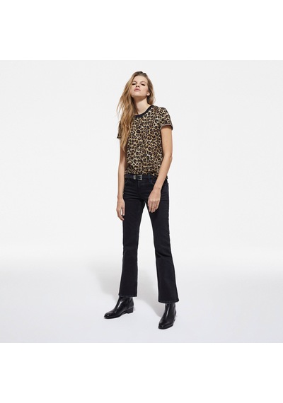 The Kooples Kadın Leopar Baskılı T-shırt Kahverengi