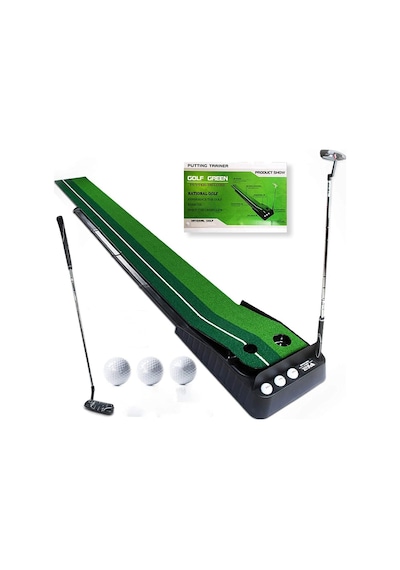 Tdoo Golf Putting Green, Otomatik Top Geri Dönüşü, Taşınabilir 3 Top Ve 1 Golf Putter Çok Renkli